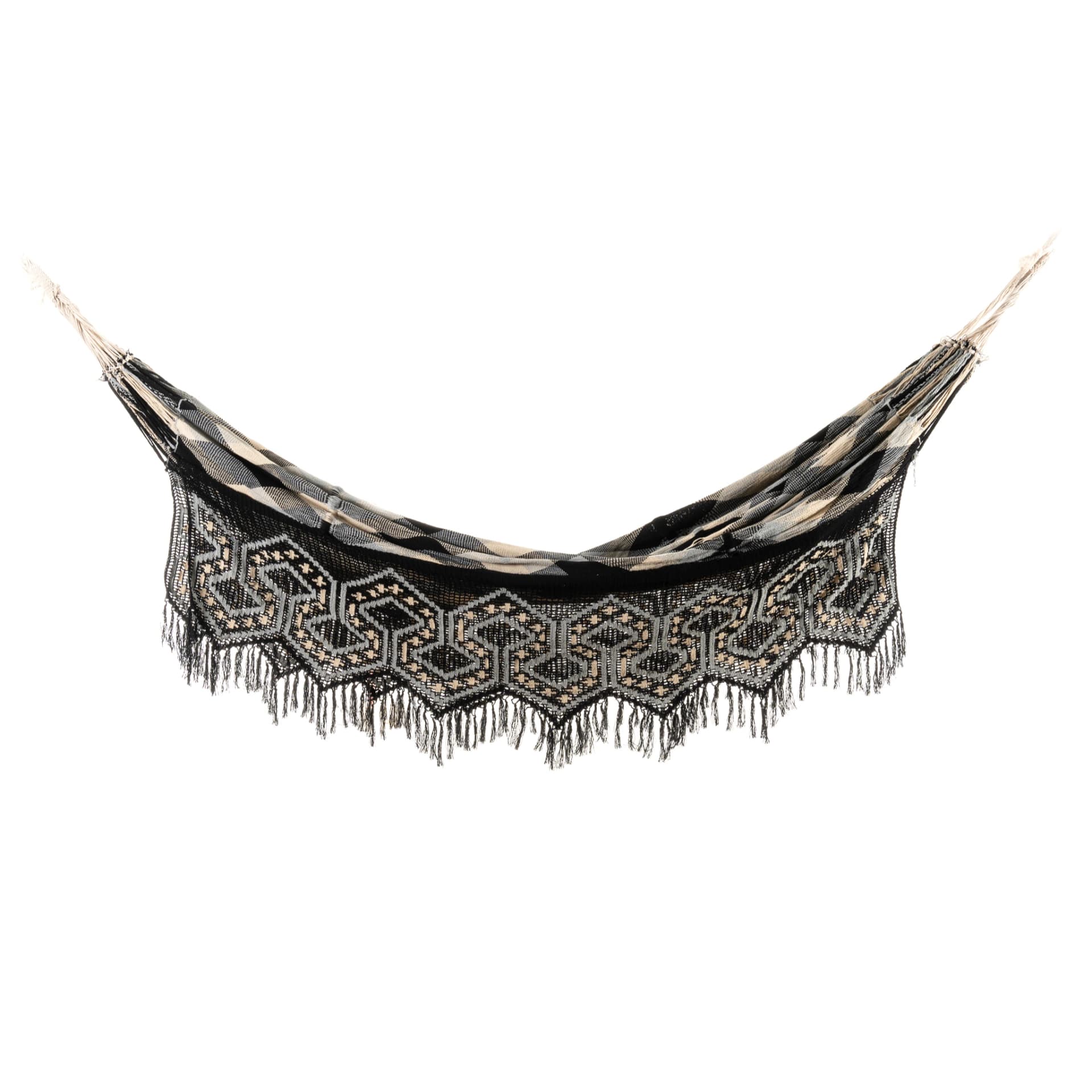 Hamaca Wayuu Negra/Beige