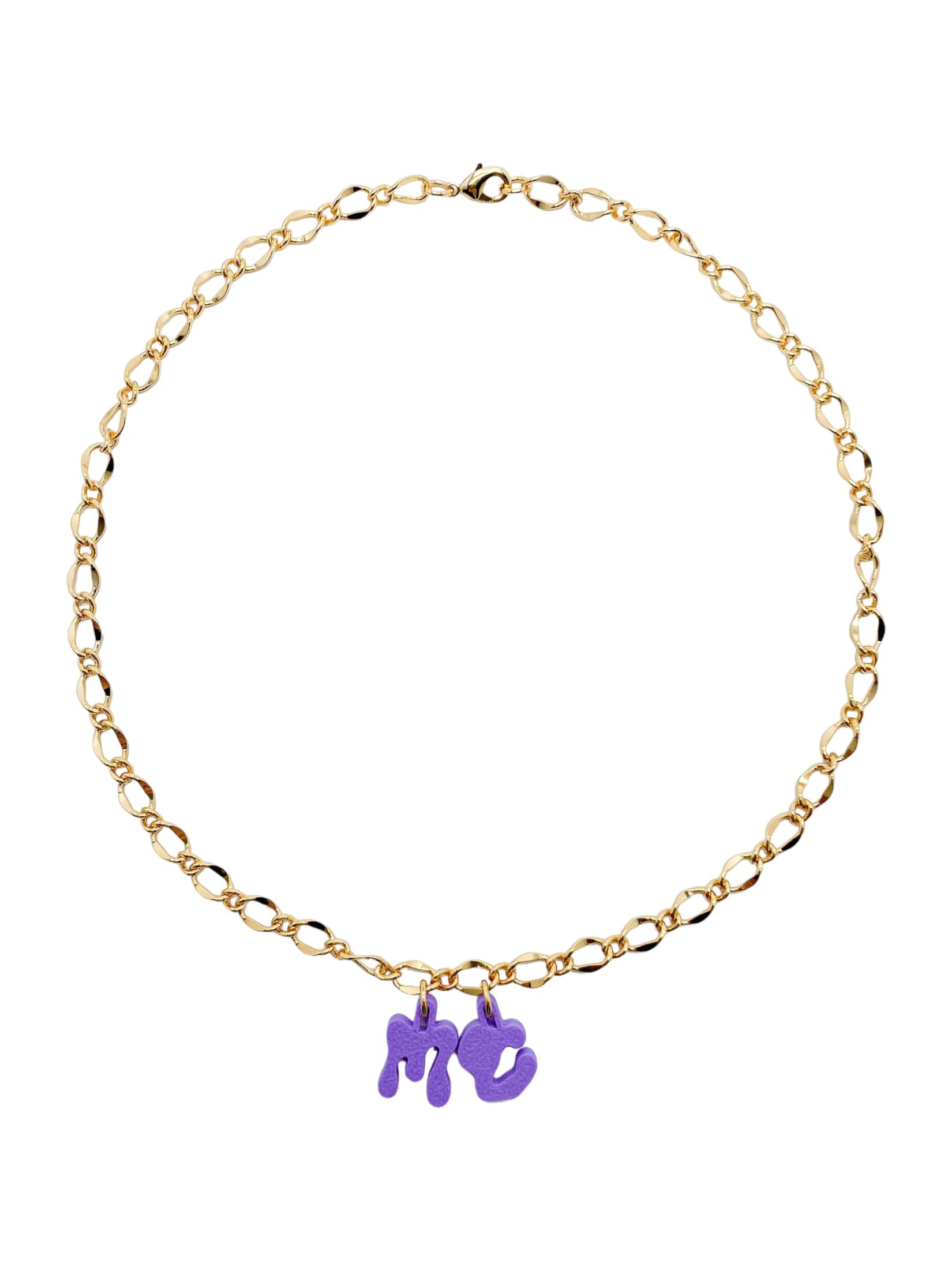 3D custom necklace 2 letters - imagen 1