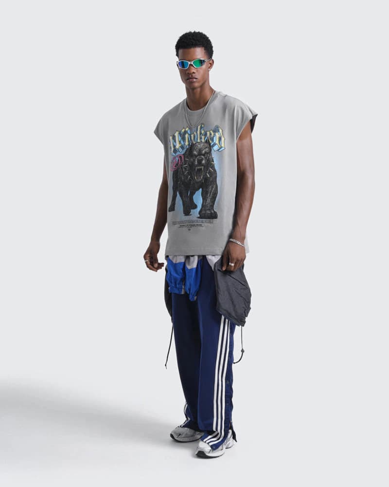 Camiseta Gris Tank Oversize Wildbred - imagen 7