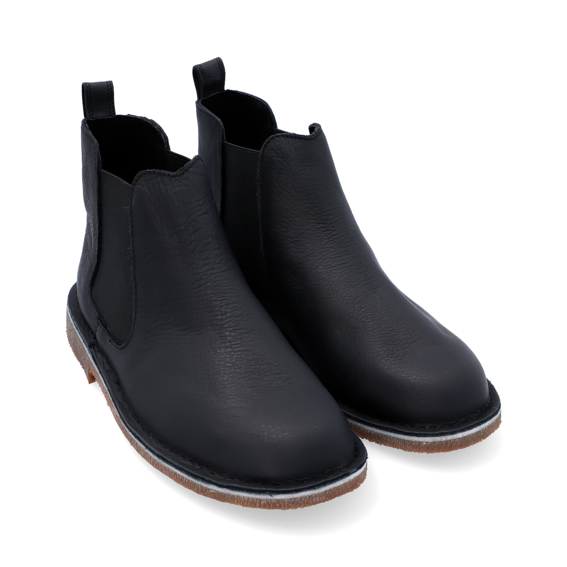 Botas Chelsea Hombre Cuero Abatanado Negro - imagen 1