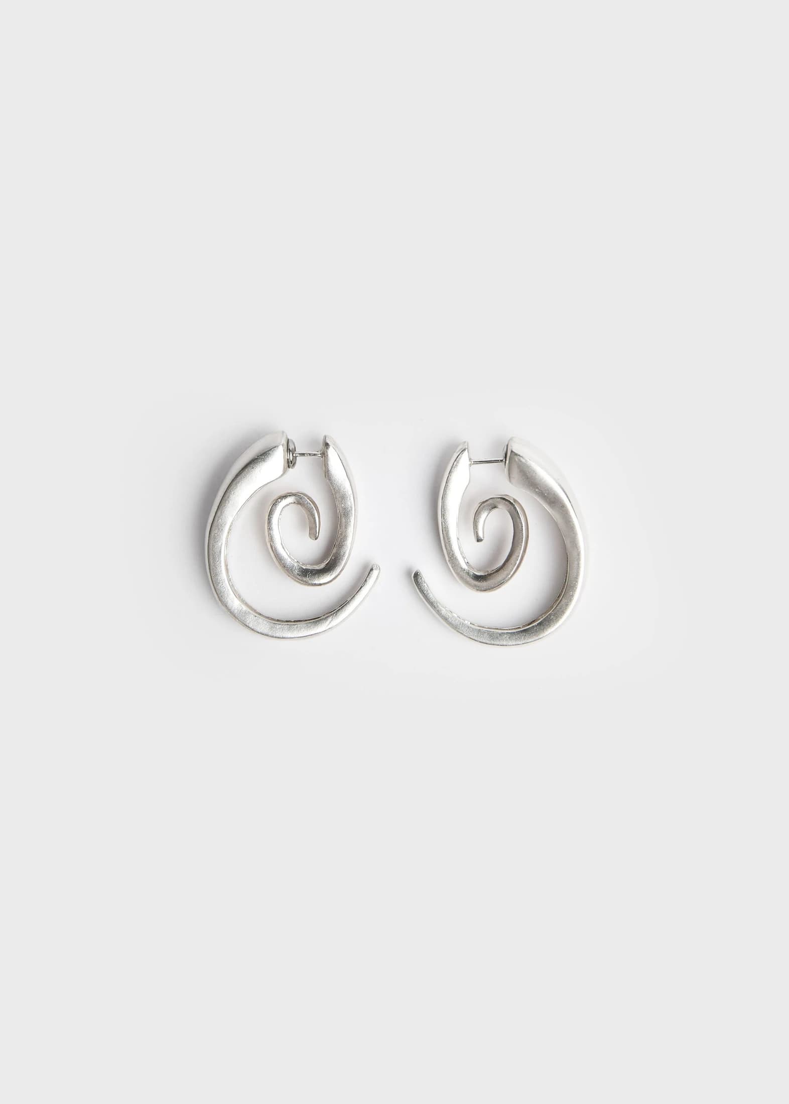 Candongas Spiral Cat Plata - imagen 1