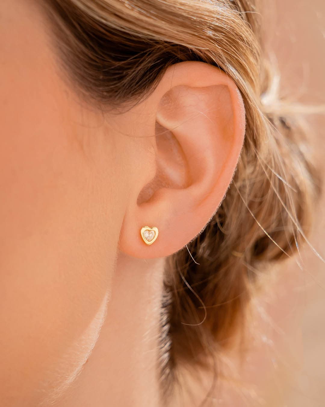 Aretes Corazón Mini Cristal - imagen 1