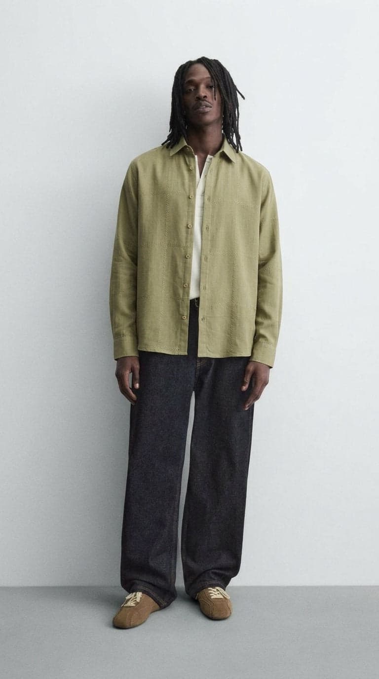 CAMISA SAKO VERDE - imagen 1