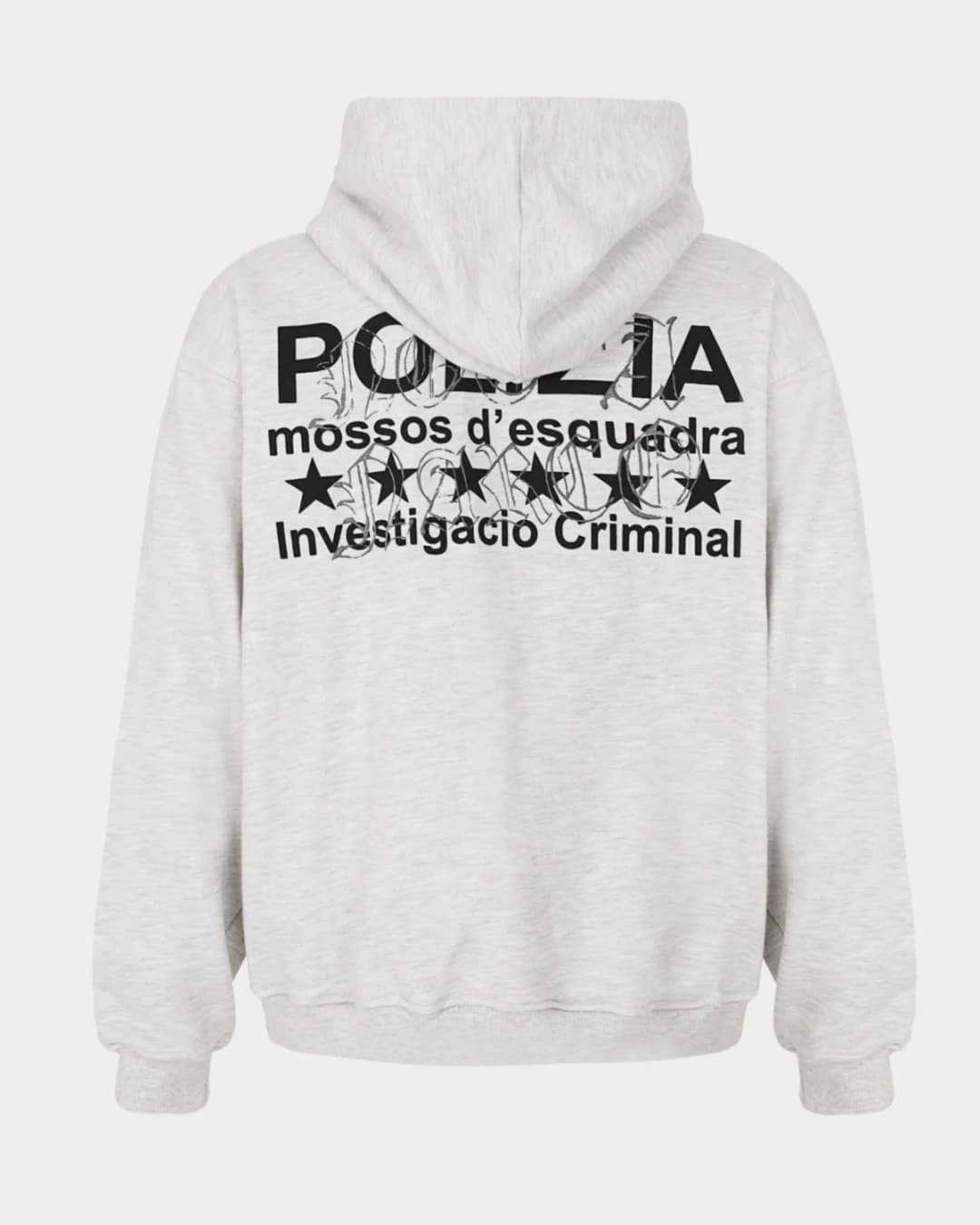 POLIZIA GRAY HOODIE - imagen 1