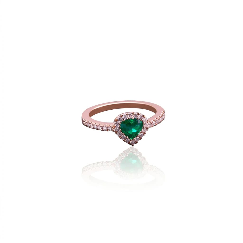 EMERALD HEART RING - imagen 1
