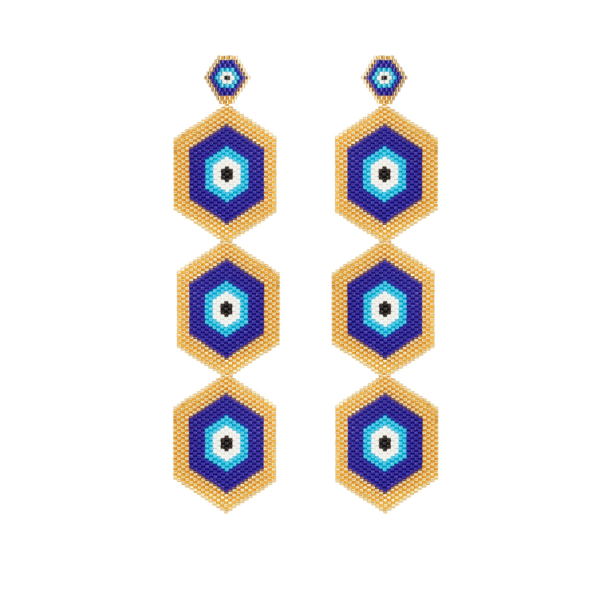 Aretes Tres Horus Mar Dorado - imagen 1