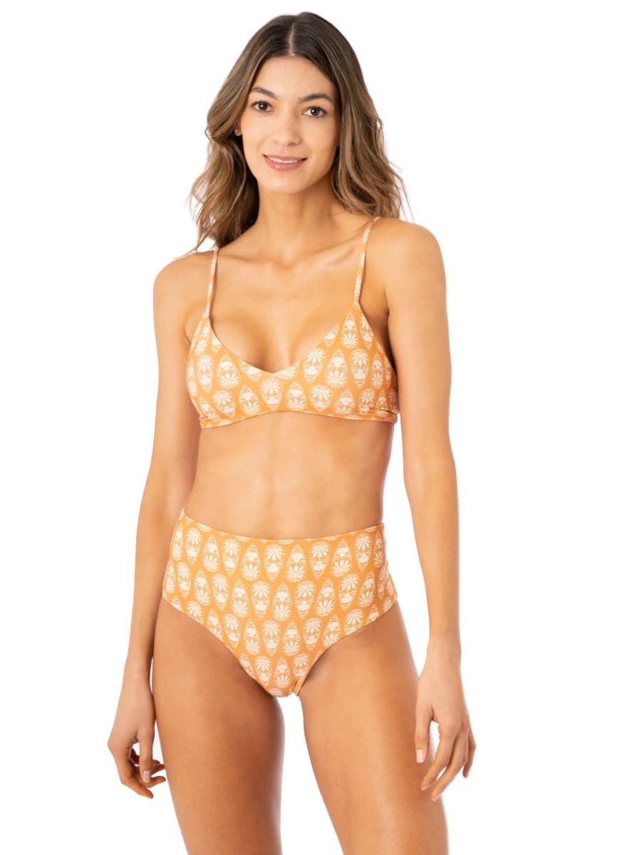 Maaji Batik Stamp Rocks Sporty Bralette Bikini Top - imagen 1