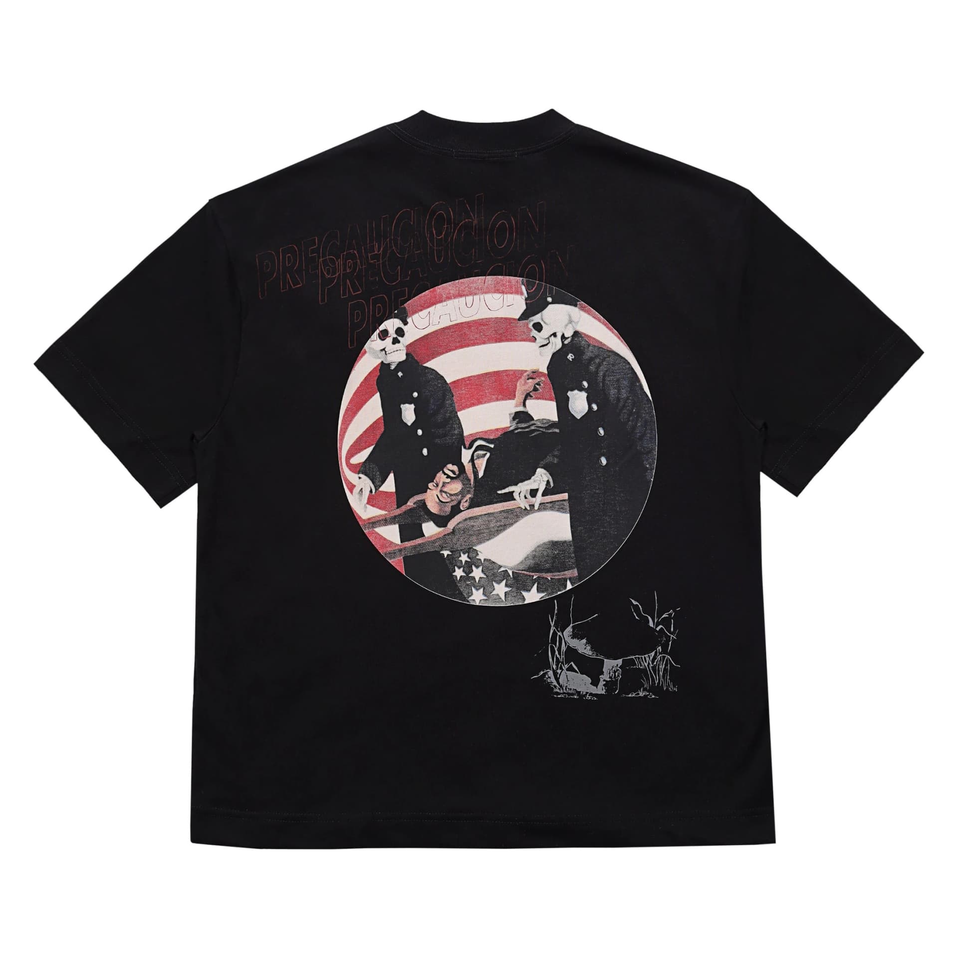 PRE-CAUCION BLACK T-SHIRT - imagen 2