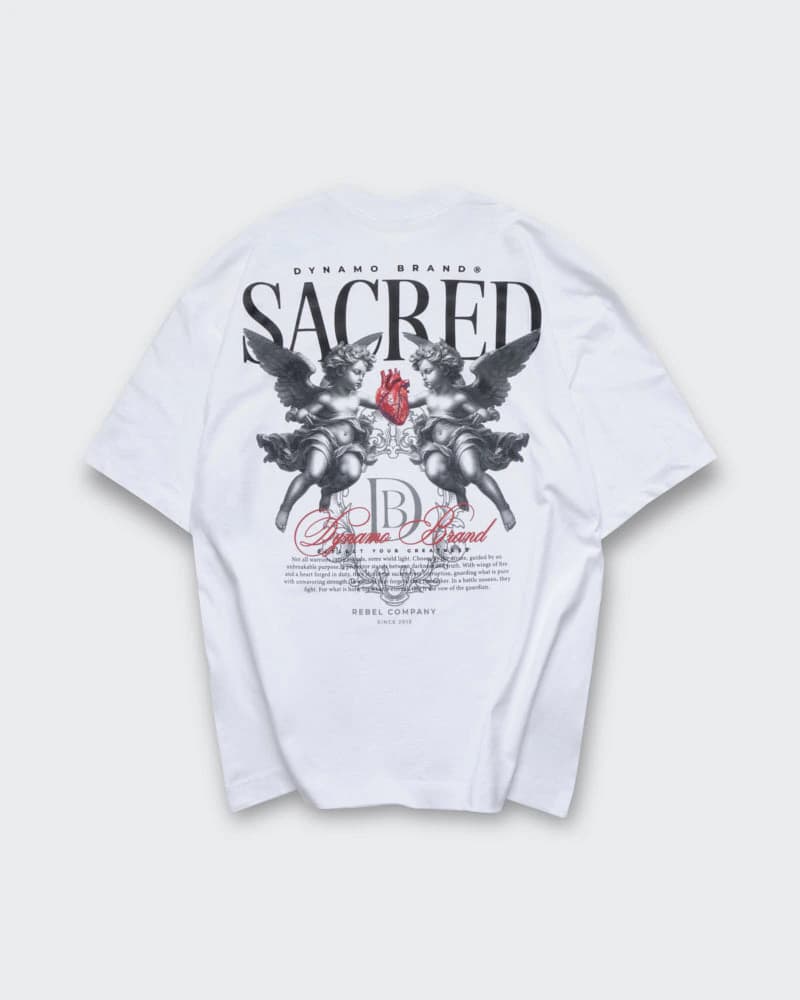 Camiseta Blanca Oversize Sacred Cherub - imagen 5
