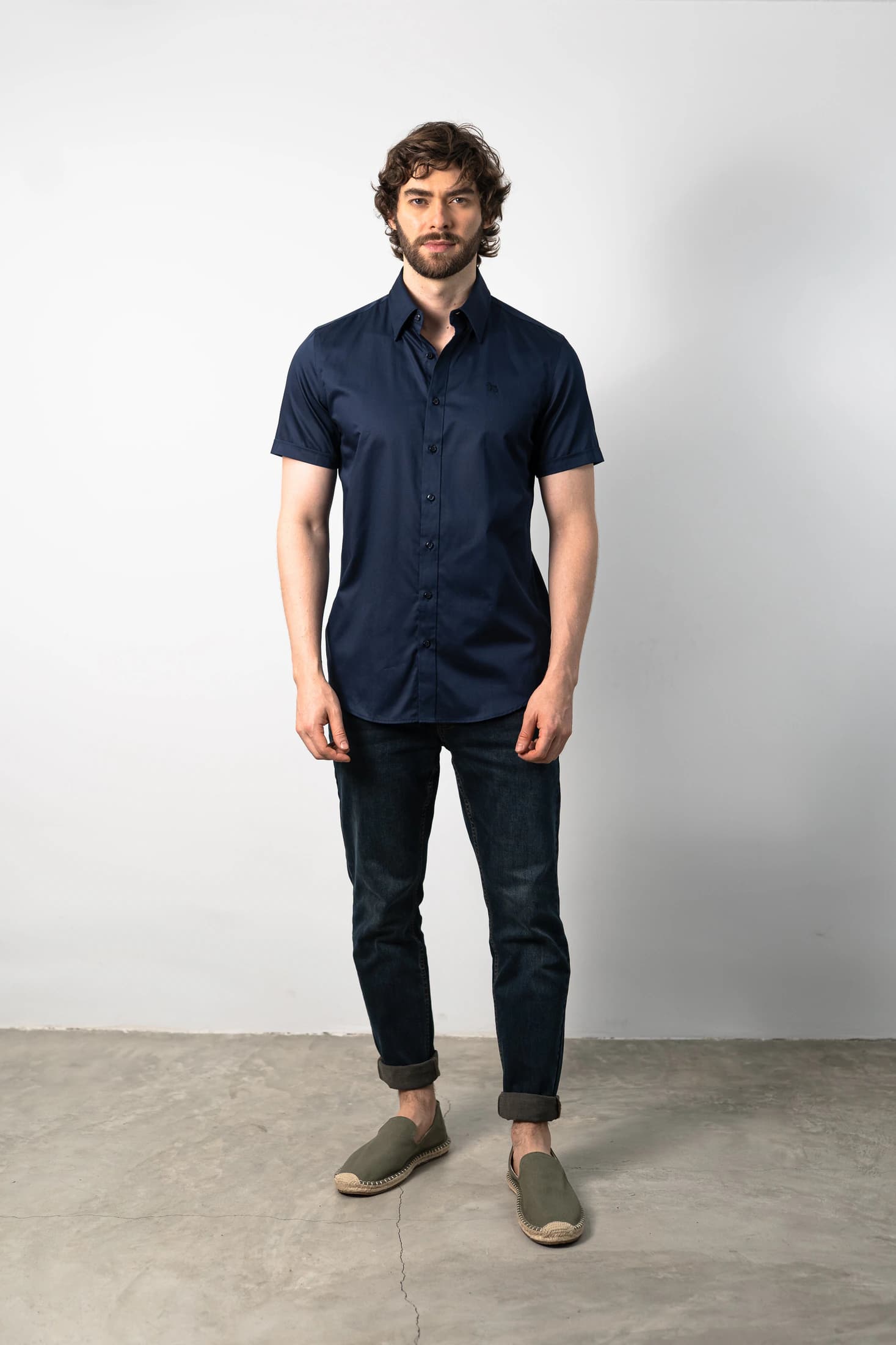 Camisa Manga Corta Navy