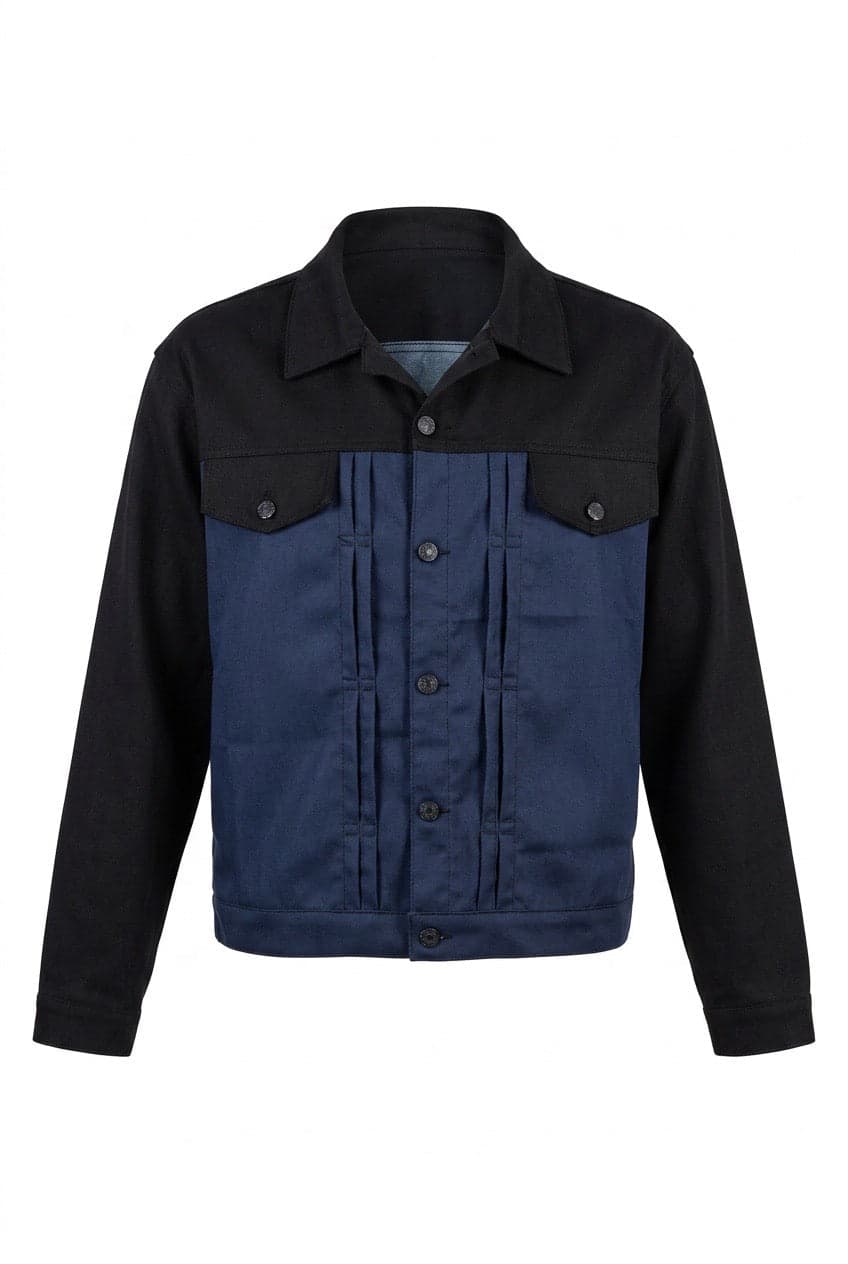 CHAQUETA EN Black Denim y Paño Súper 120 - imagen 1