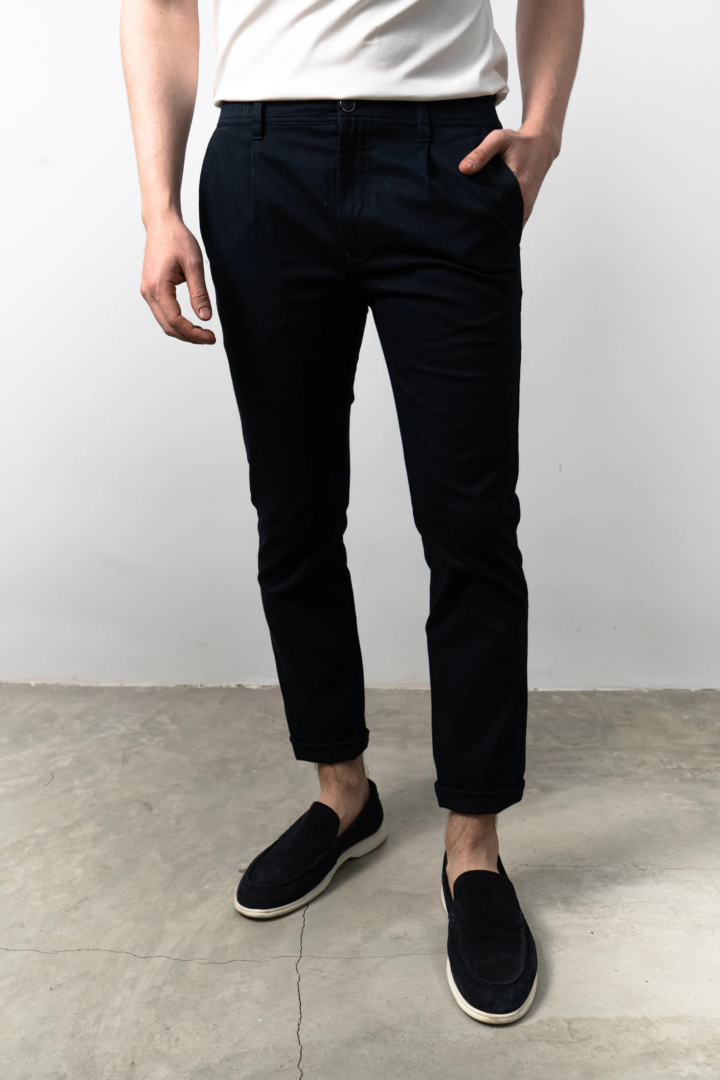 Pantalón Chino Pique Navy
