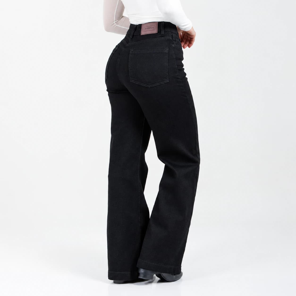 Jean Wide Leg Negro Ax-3174 Licrado - imagen 3