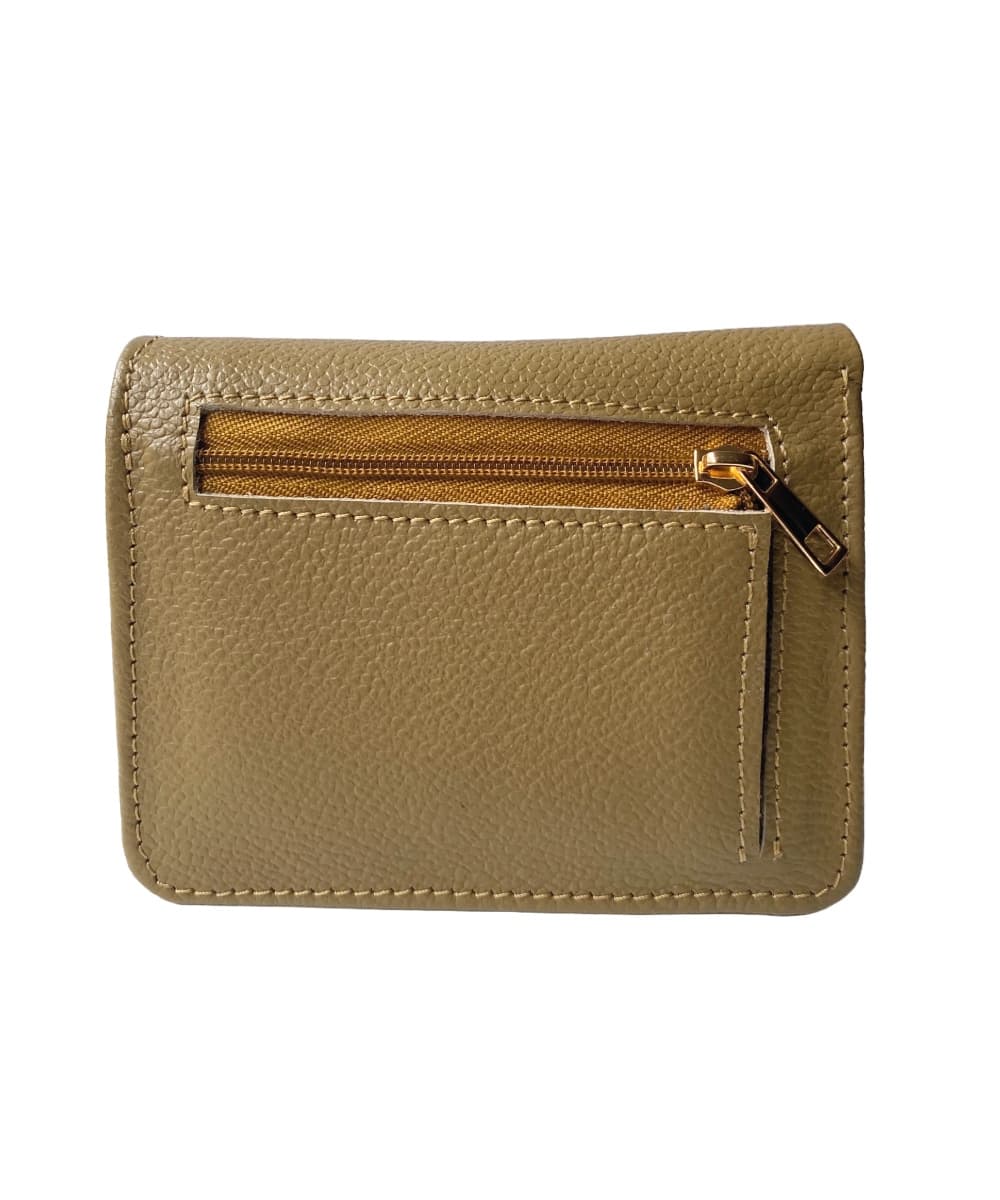 Billetera en cuero beige Latte - imagen 3