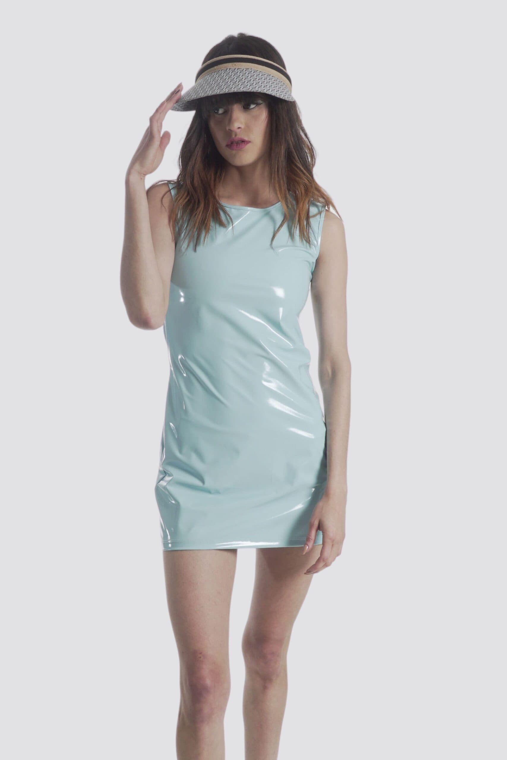 Vestido charol azul claro - imagen 2