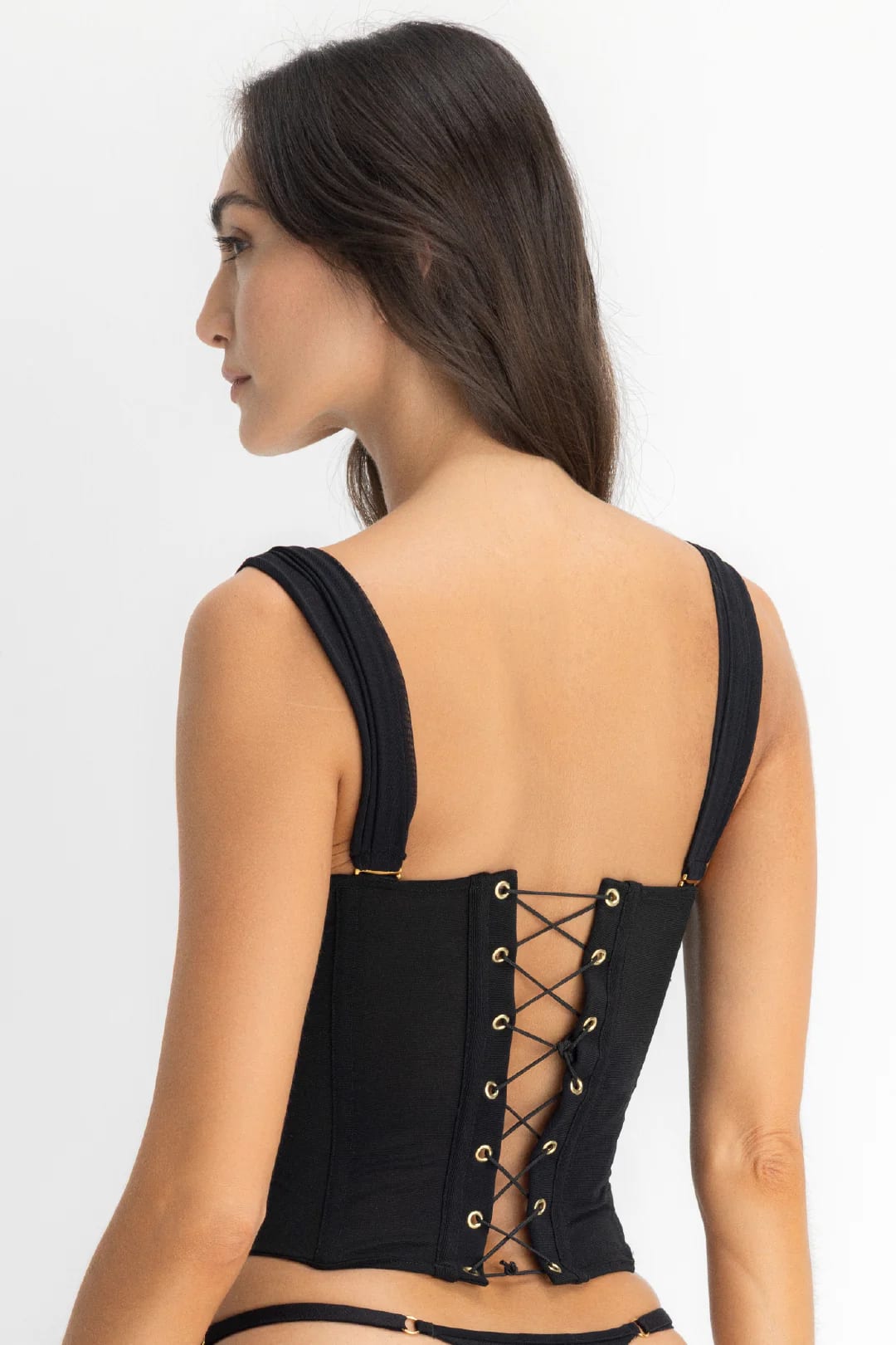 SET CORSE, FALDA & PANTY AISA NEGRO - imagen 3