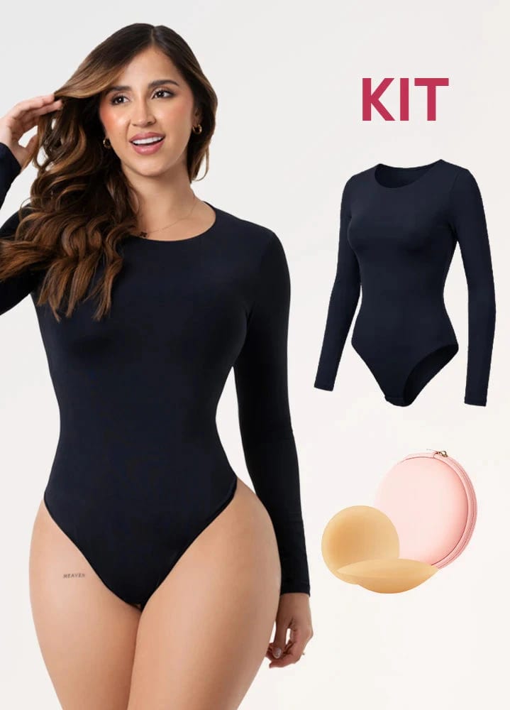 Kit Cero Marcas Salome: Body Manga Larga TD03L5 + Cubre Pezones - imagen 5