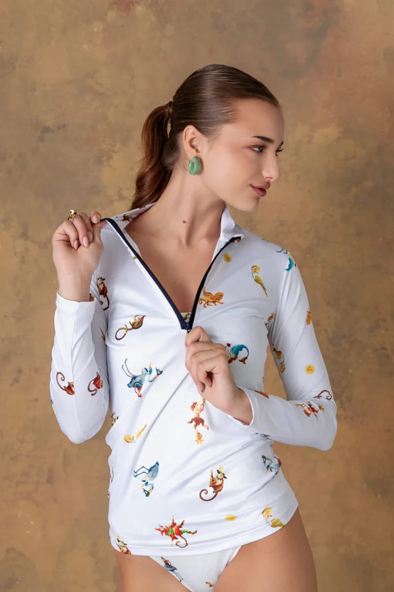 Women's beach shirt panteon white - imagen 4