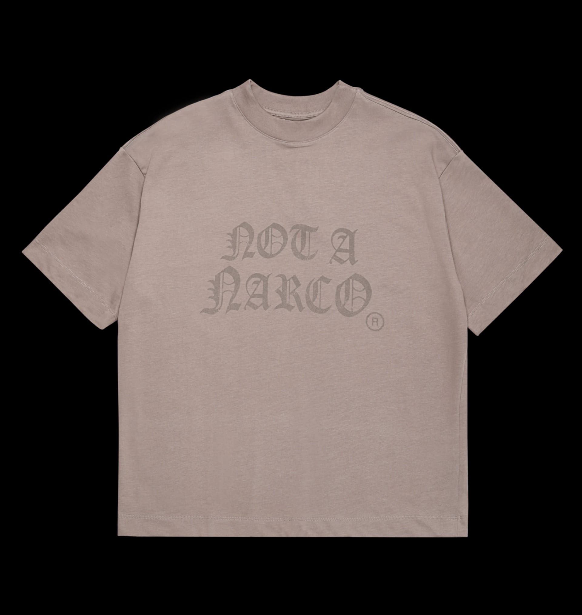 NOT A NARCO TAUPE T-SHIRT - imagen 1
