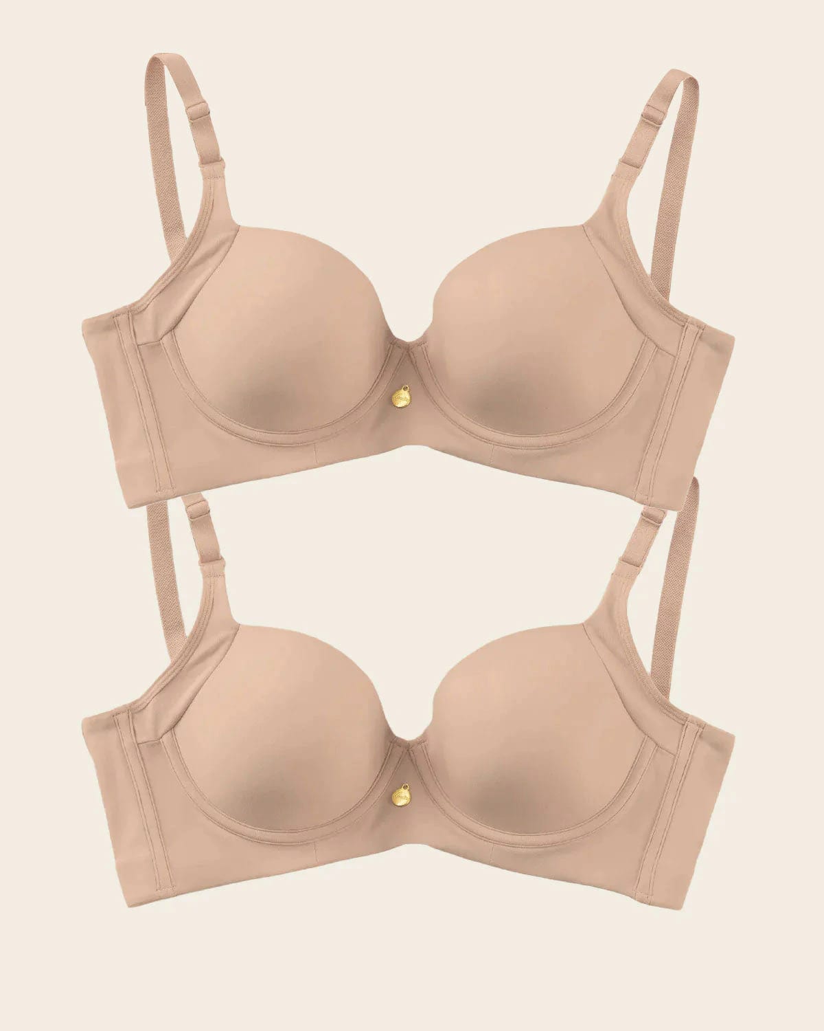 2-Pack High Profile Back Smoothing Bras with Soft Full Coverage Cups - imagen 2