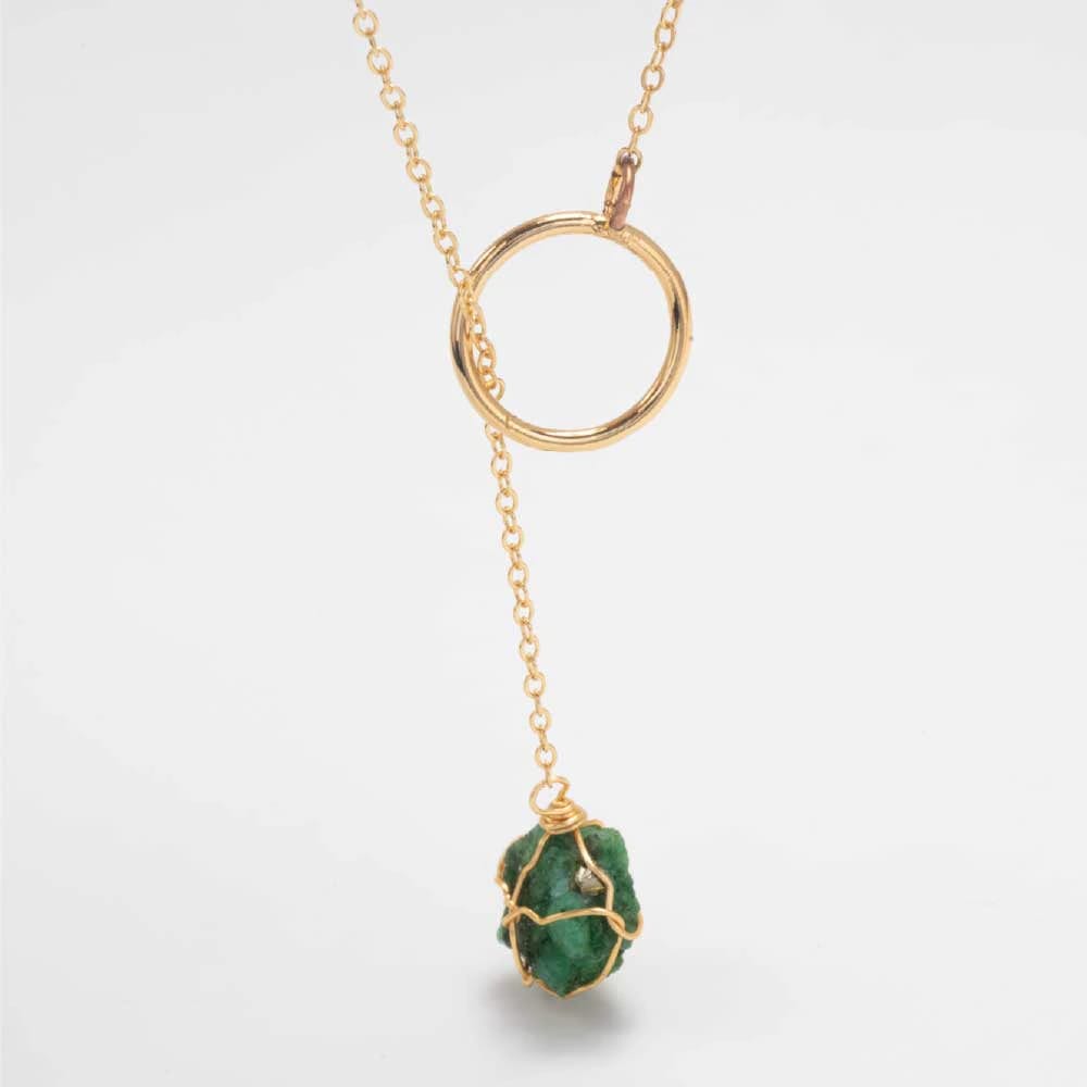Collar Cadena Piedra Esmeralda - imagen 3