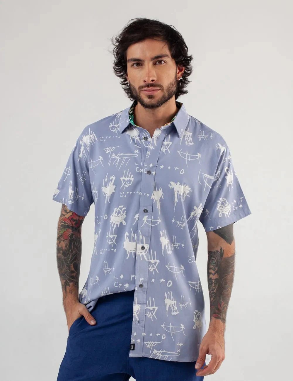 Camisa Regular Fit Le Panto Azul claro Hombre - imagen 3