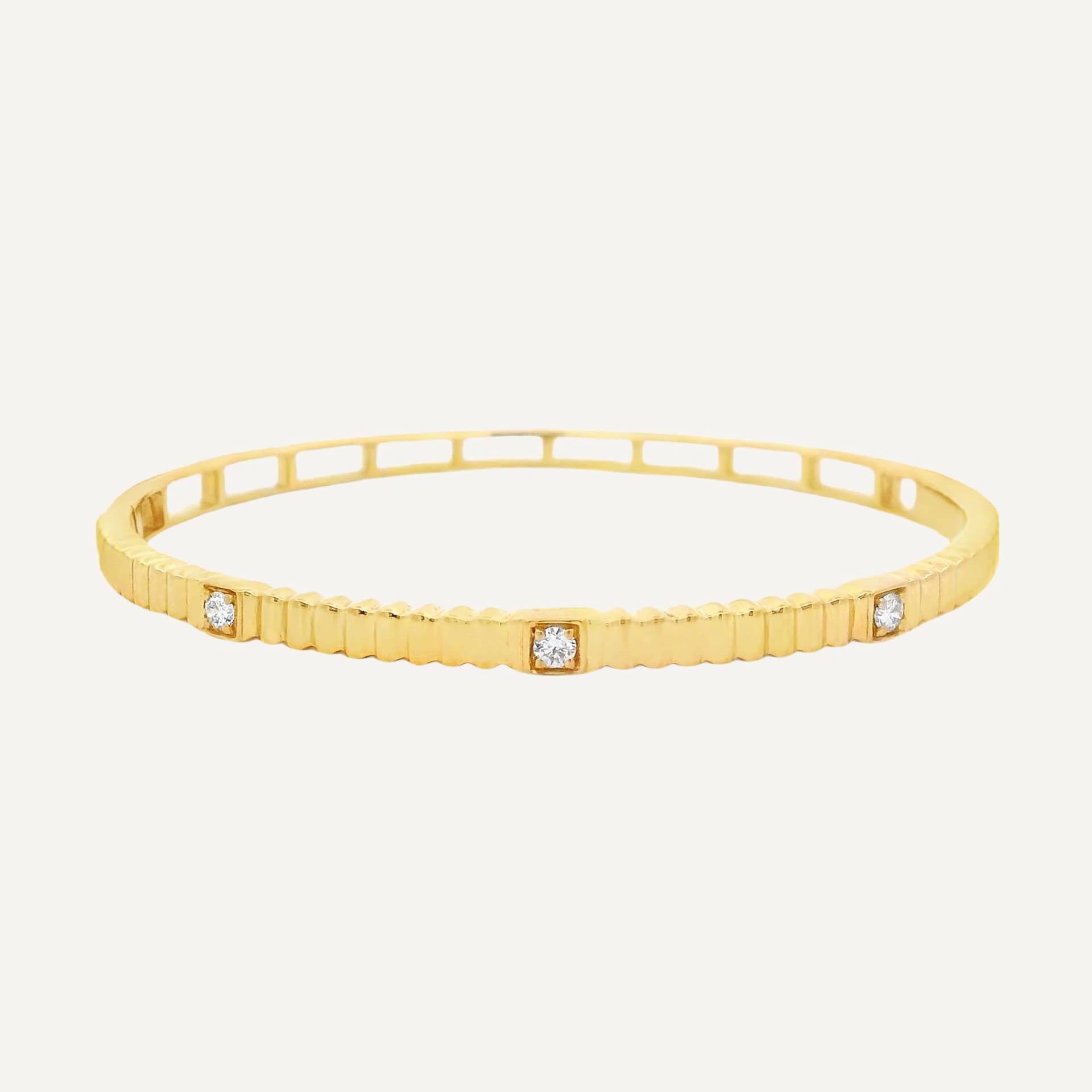 Pulsera Bangle Textura 3 Piedras - imagen 1