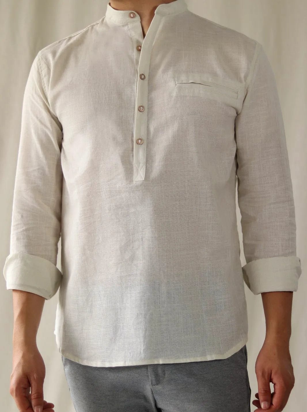CAMISA BOHEMIA LINO ALGODÓN - imagen 3