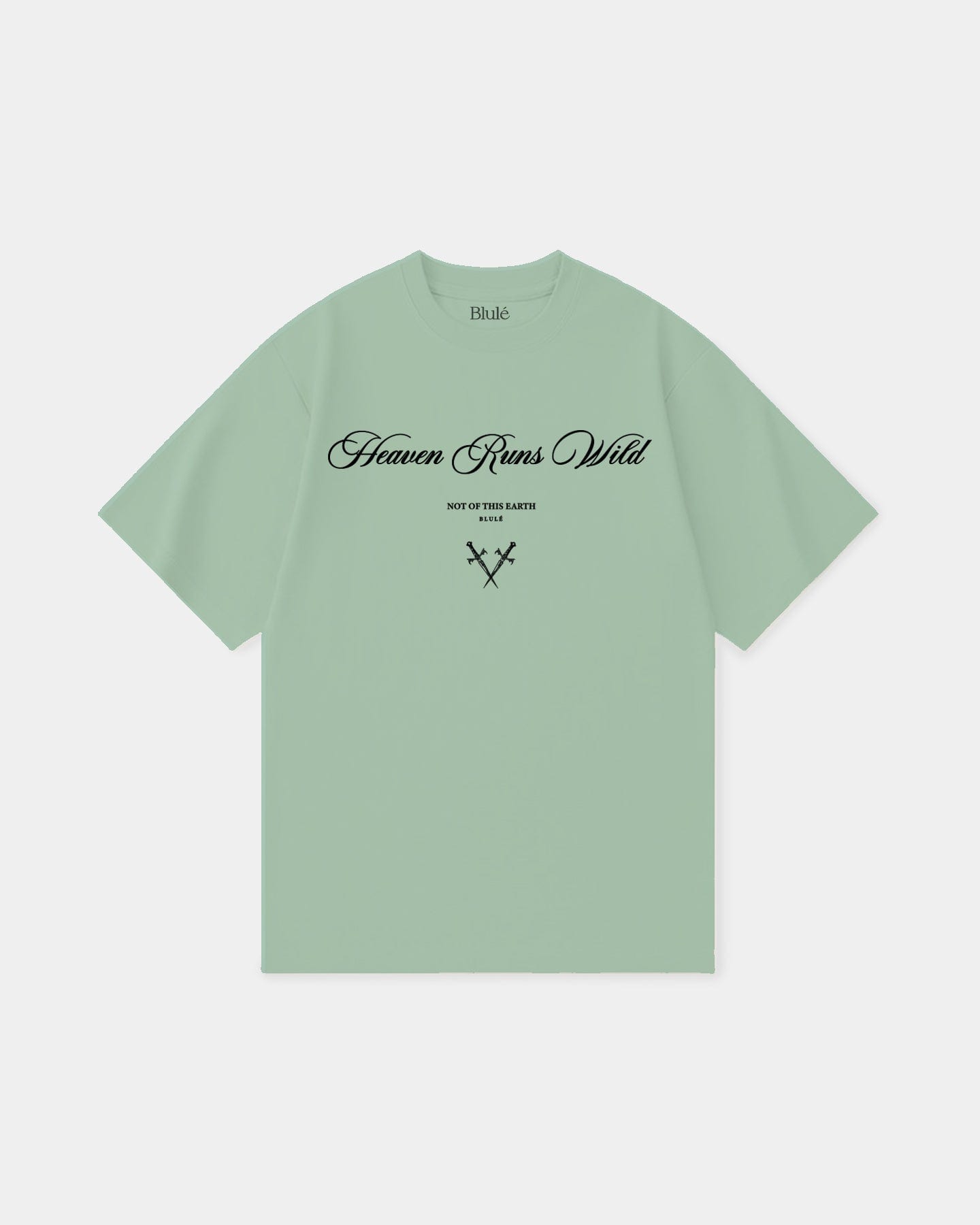 Oversized T Shirt Heaven Runs Wild Light Green - imagen 1