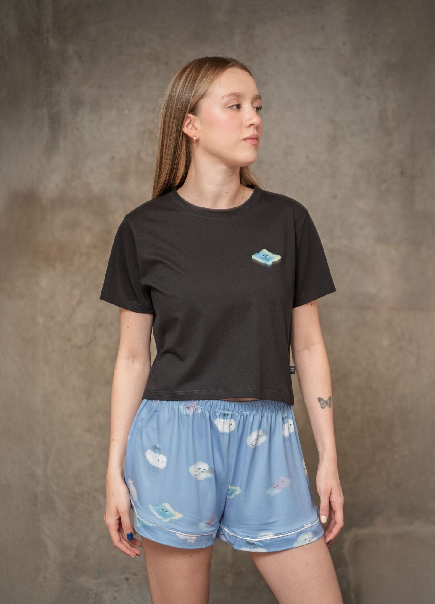 Conjunto Short Nubes - Azul Cielo - imagen 2