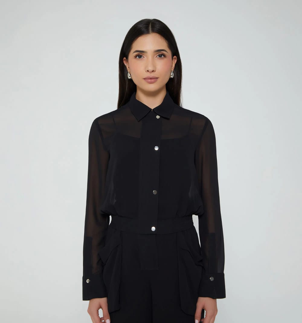 Blusa camisera manga larga - imagen 2