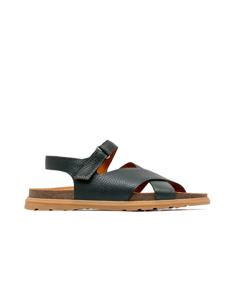 Sandalia plana deportiva en cuero  REF ZUR1749 - imagen 1