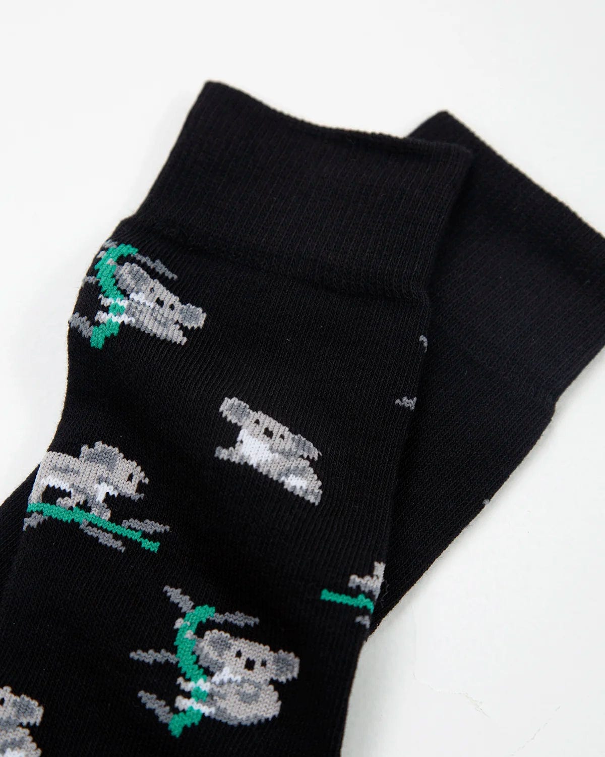 Medias Algodón Estampado Koalas - Fondo Negro - imagen 2