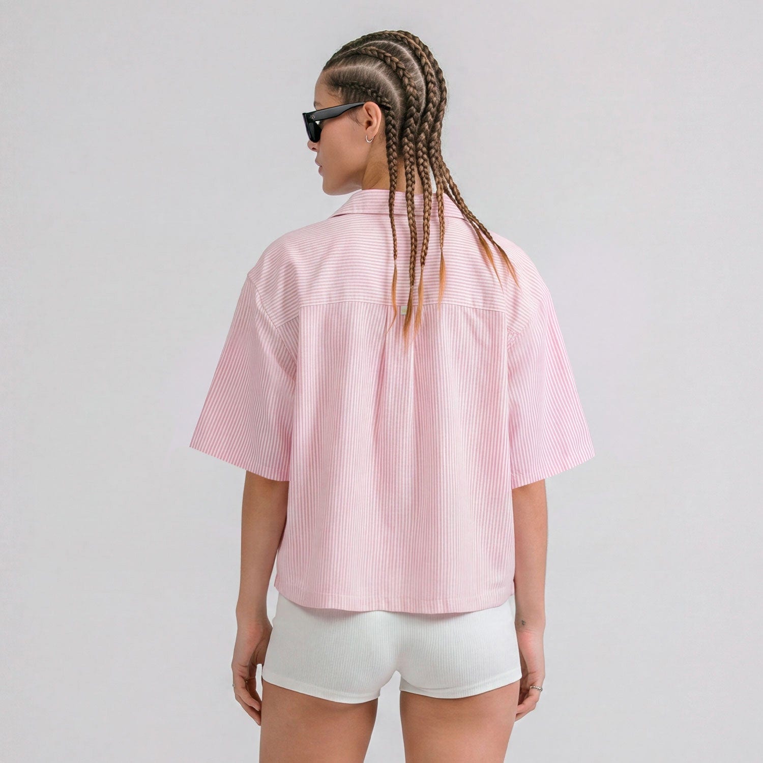 Embroidered Flower Boxy Shirt - Pink - imagen 5