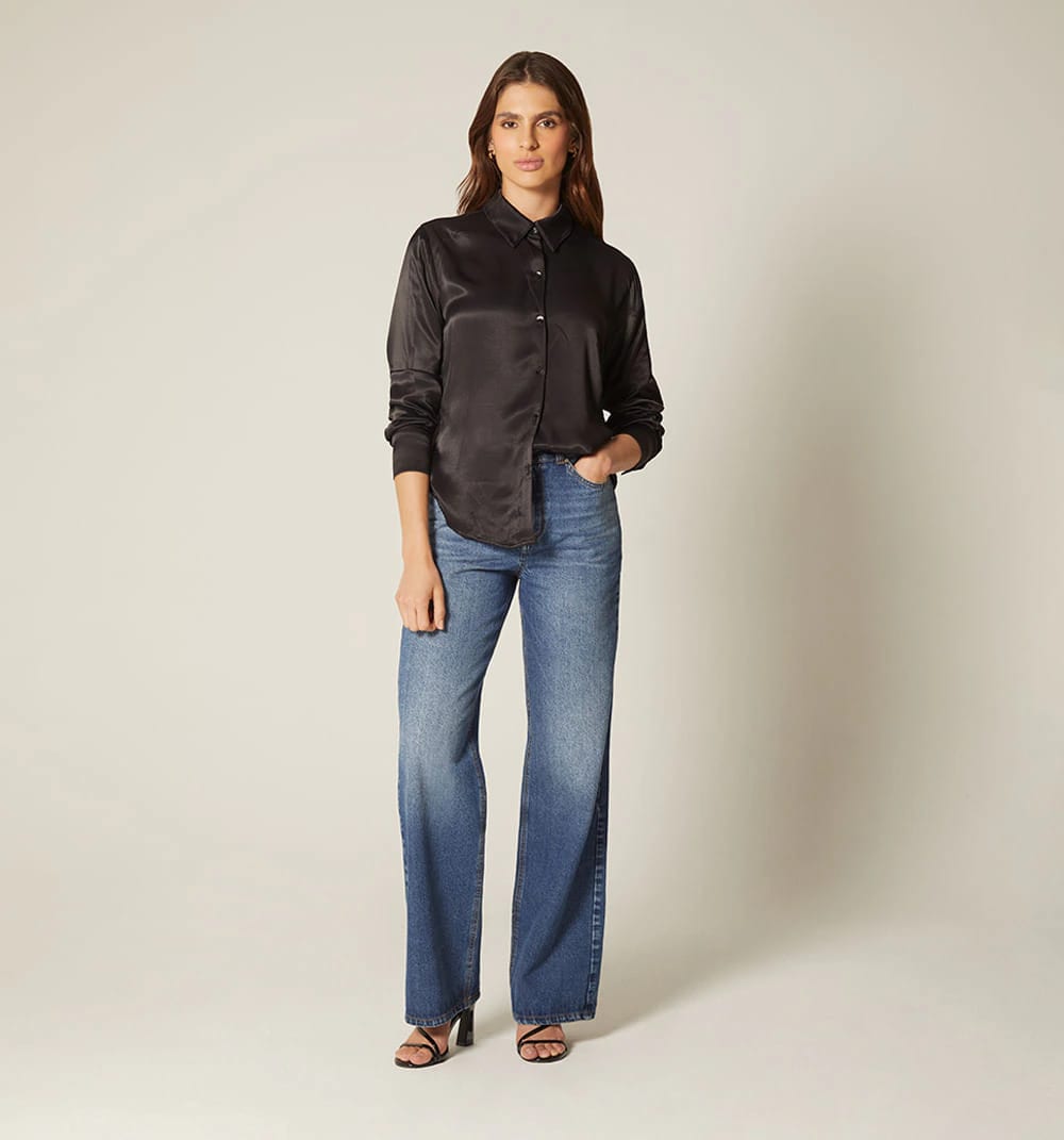 Blusa camisera manga larga - imagen 1