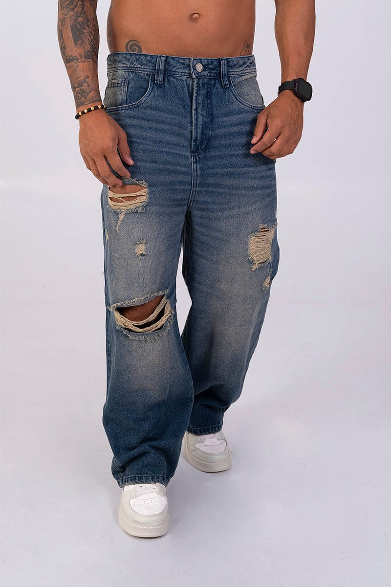 Jean moda ancho ripped - imagen 3