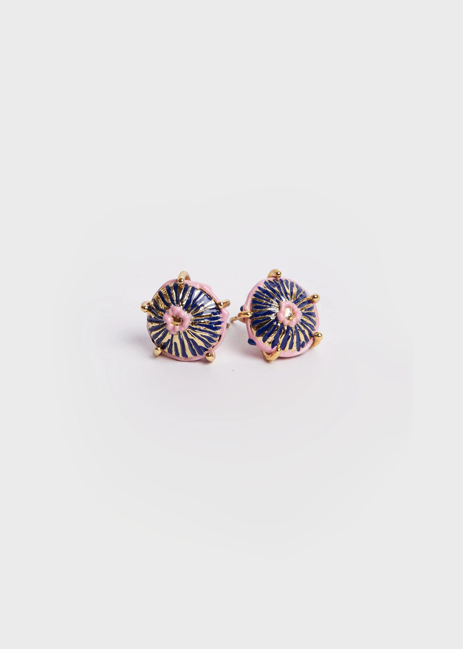 Aretes midi sombrerito azul rosa - imagen 6