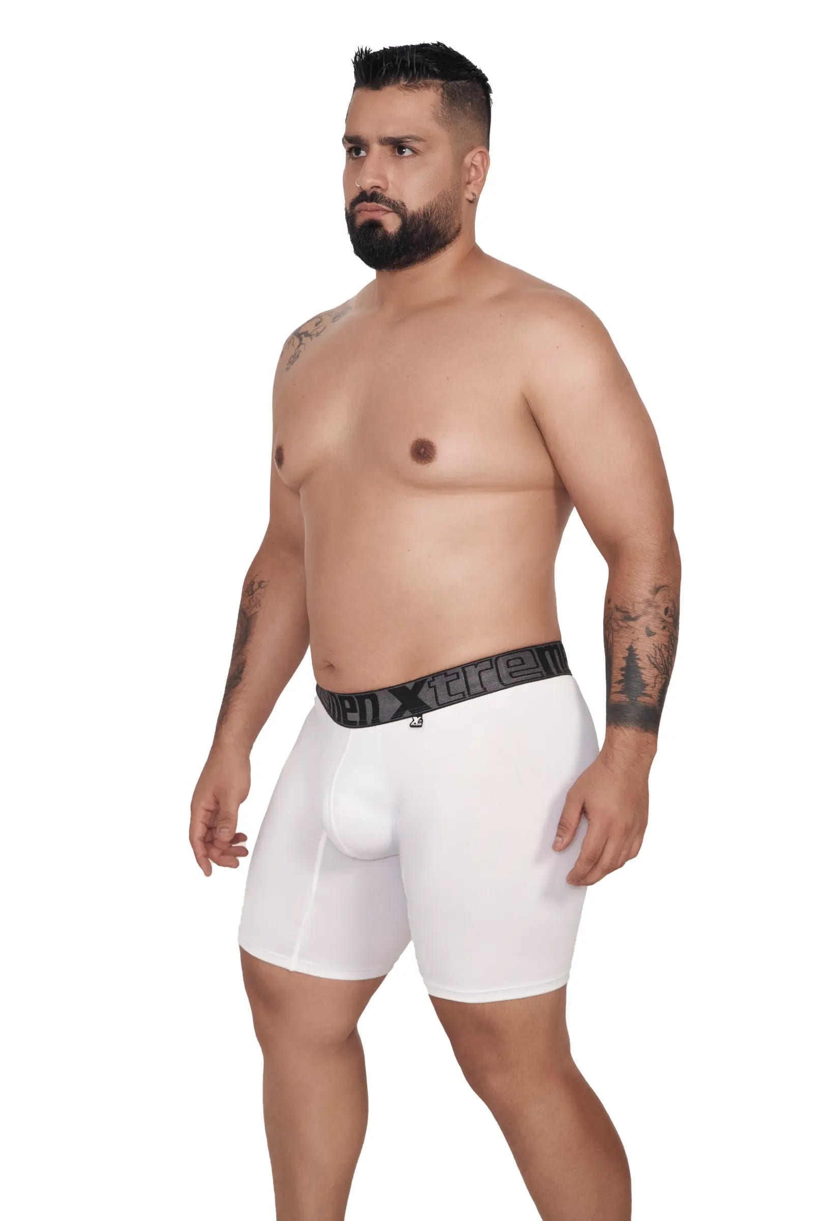BOXER MICROFIBRA FONDO ENTERO EXTRAGRANDE BLANCO - imagen 4