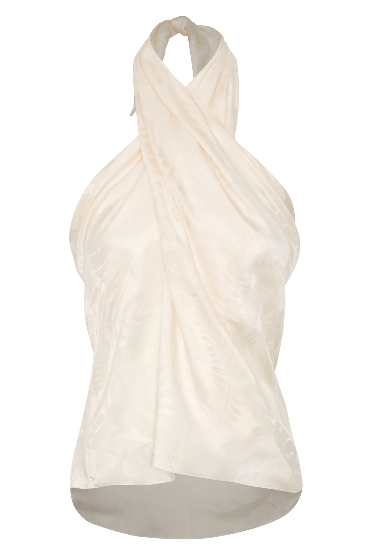 Cayetana Silk Jacquard Blouse / Ivory Rainforest - imagen 1