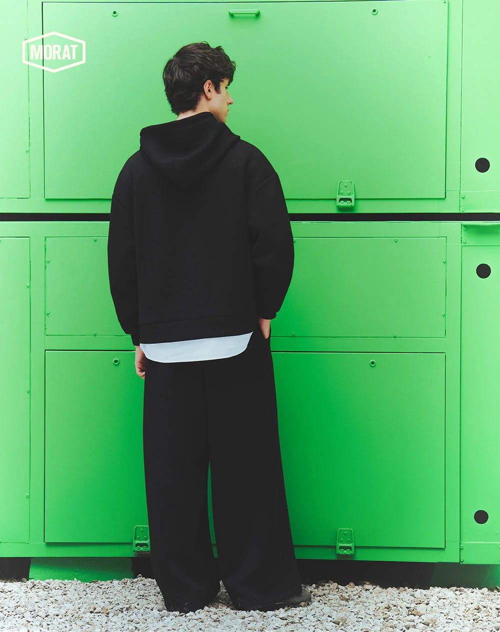 Buzo tipo hoodie negro unisex GEF | MORAT - imagen 2