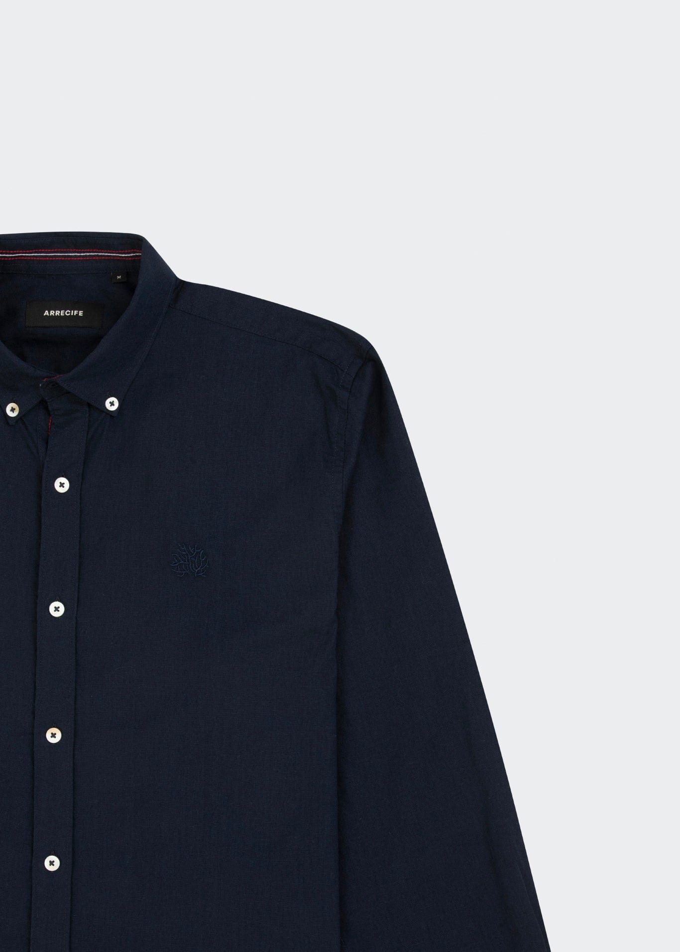 CAMISA LINO AZUL OSCURO - imagen 2