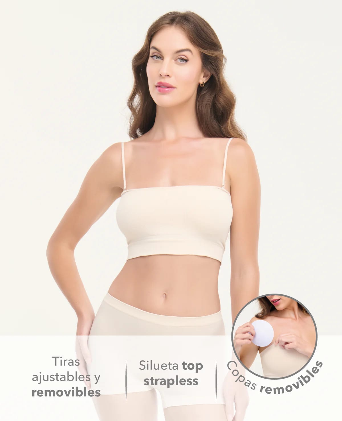 Top Seamless | 2 en 1 | Copas Removibles | Tiras Ajustables y Removibles - imagen 5