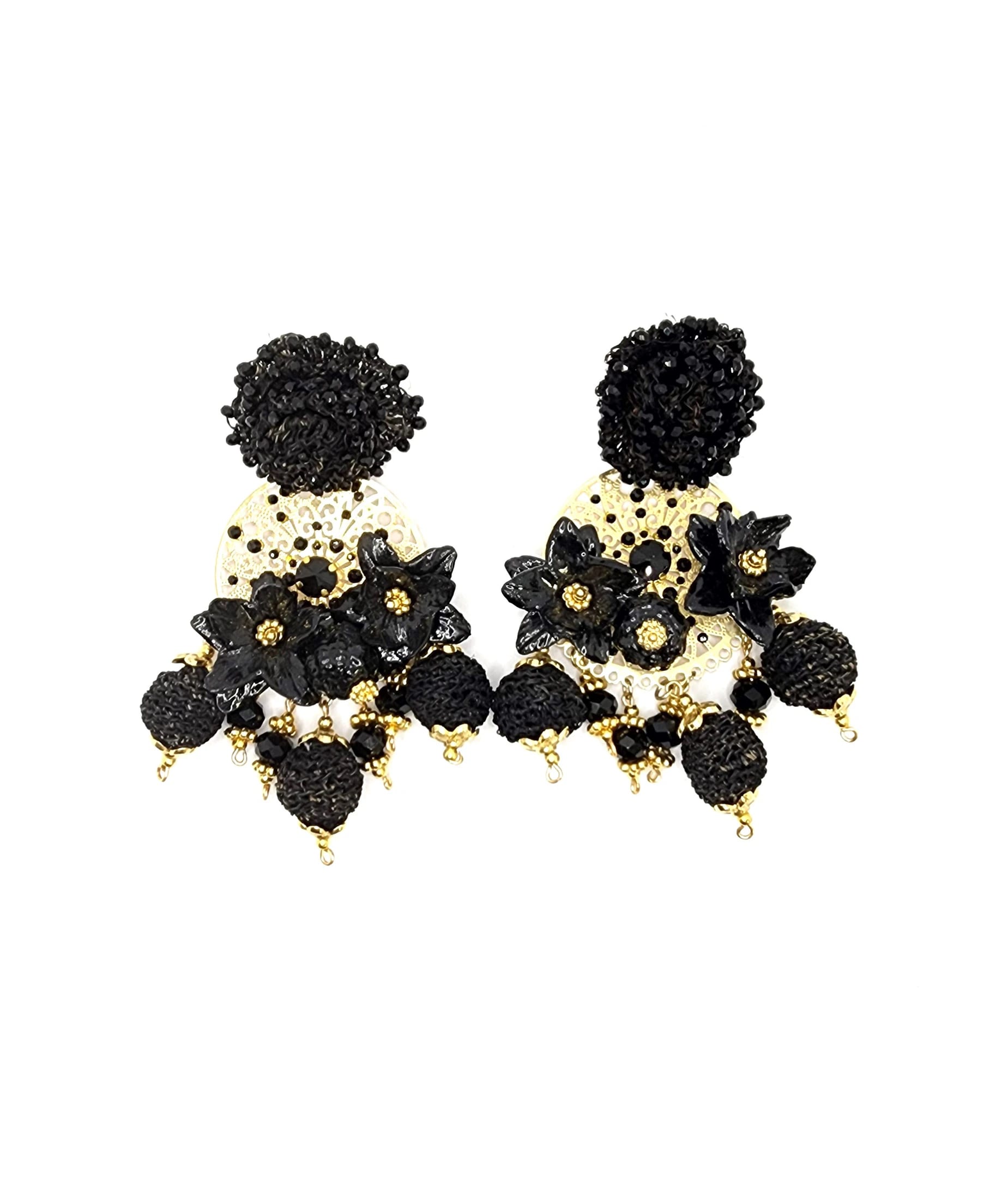 Noir Bloom Earrings - imagen 1