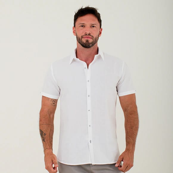 CAMISA MC 100% ALGODON TEXTURA HOMBRE - imagen 1