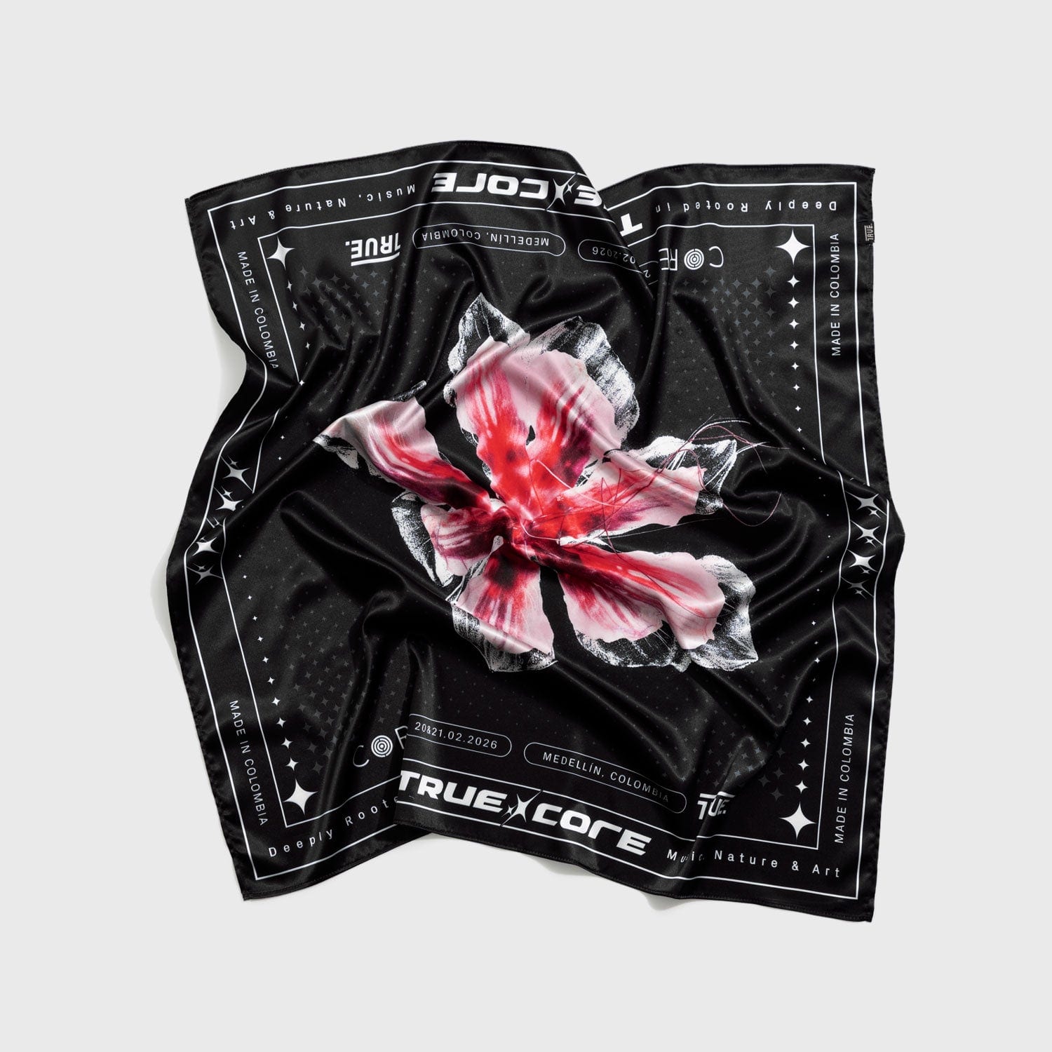 Flower Bandana - Black - imagen 2