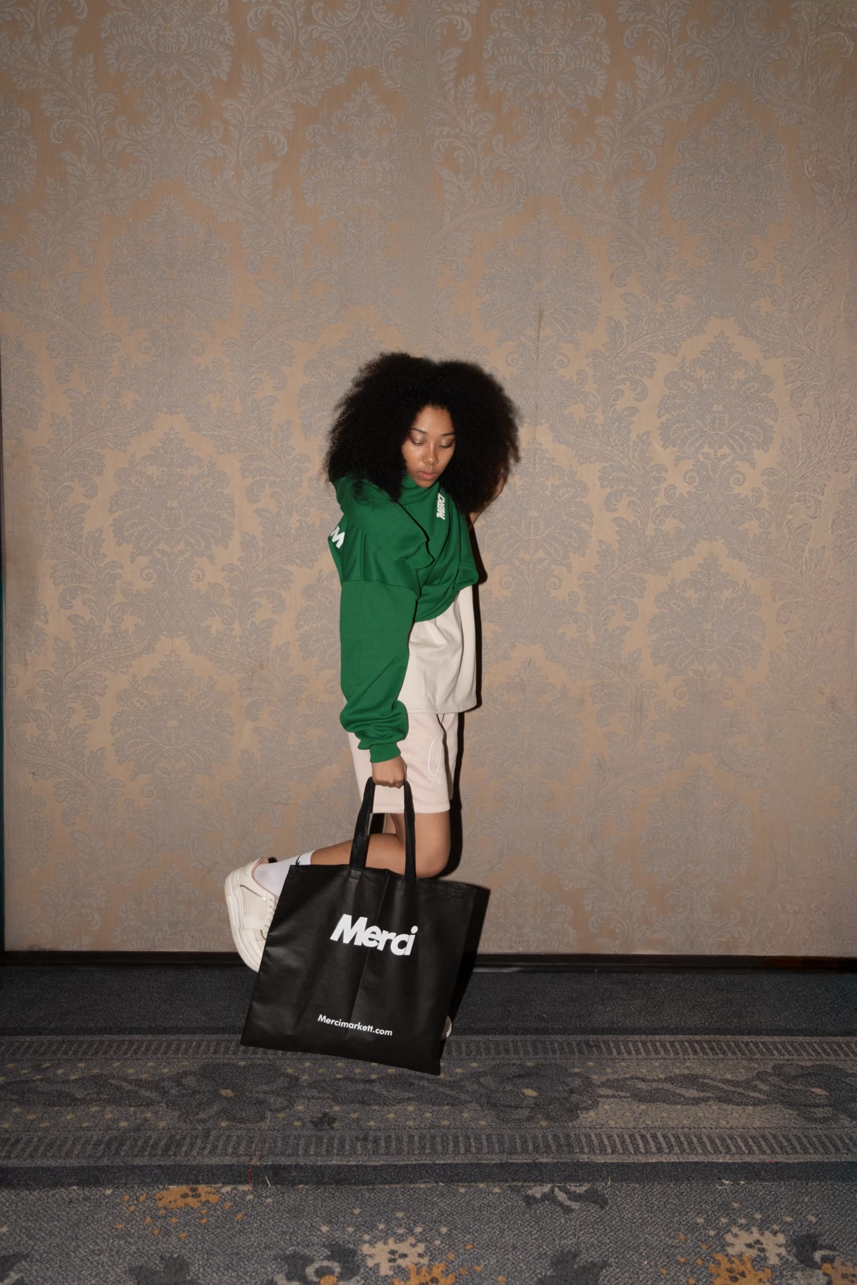 Hoodie Verde Oversize P - imagen 4