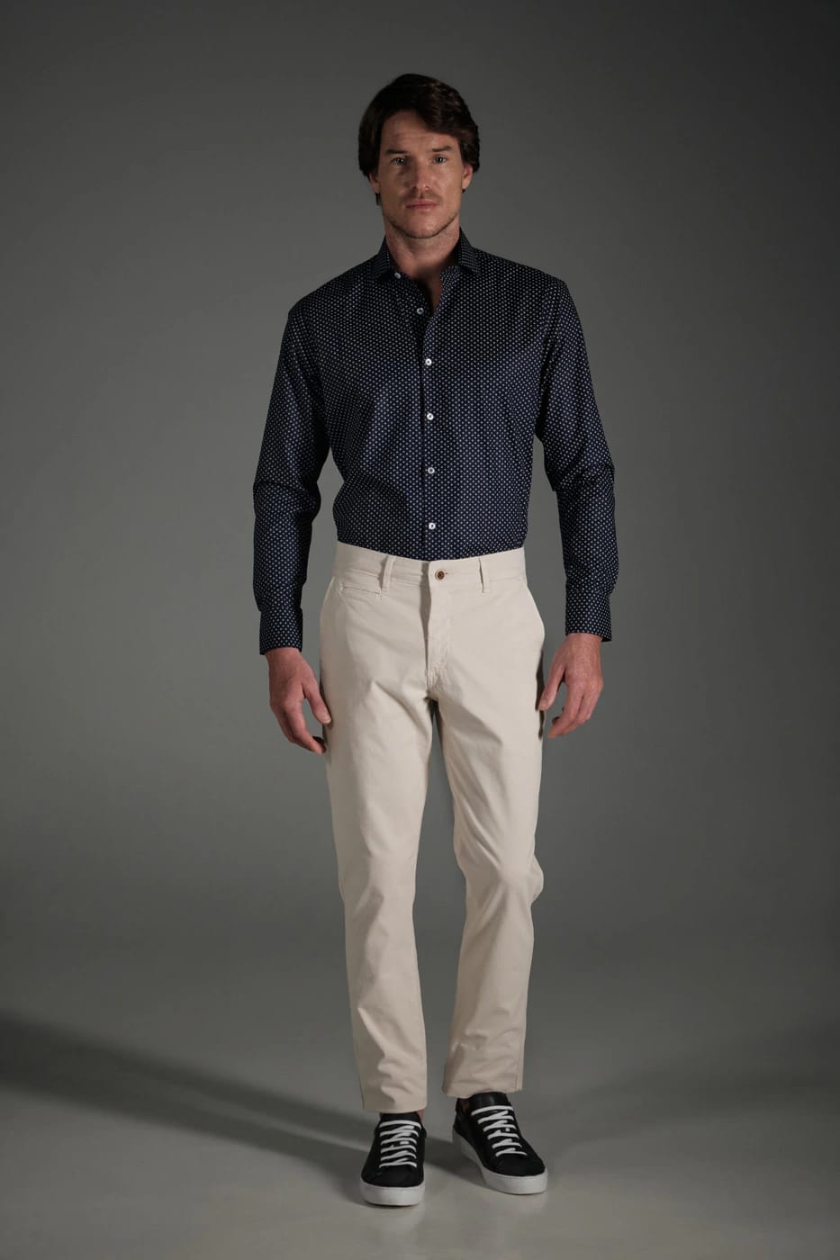 Camisa Classic Algodón Azul Oscuro Mini Print - imagen 2