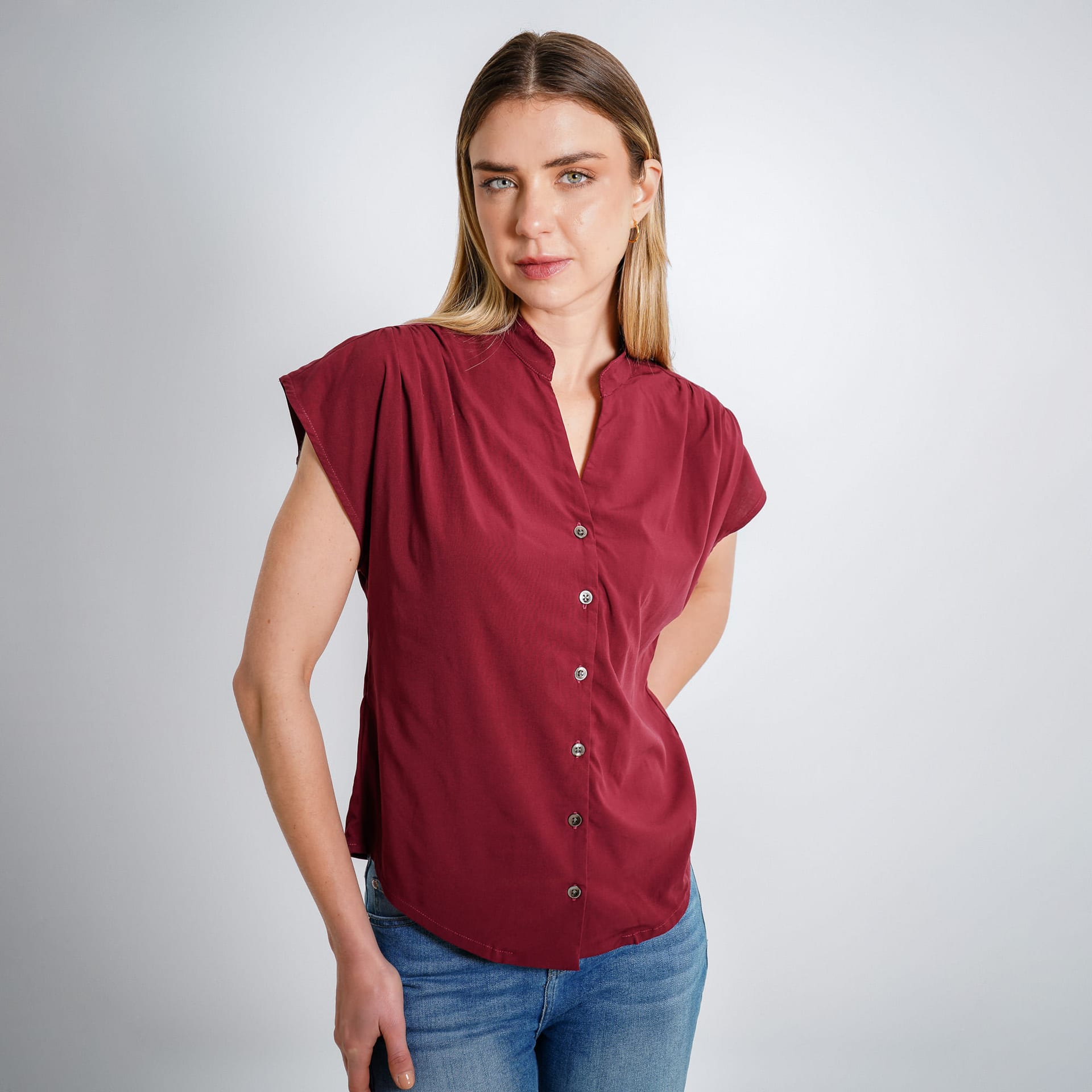 Blusa Cuello Neru Manga Sisa - imagen 1
