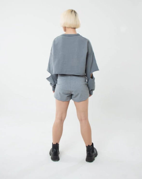 Falda Short Basic Sgo Gris - imagen 3