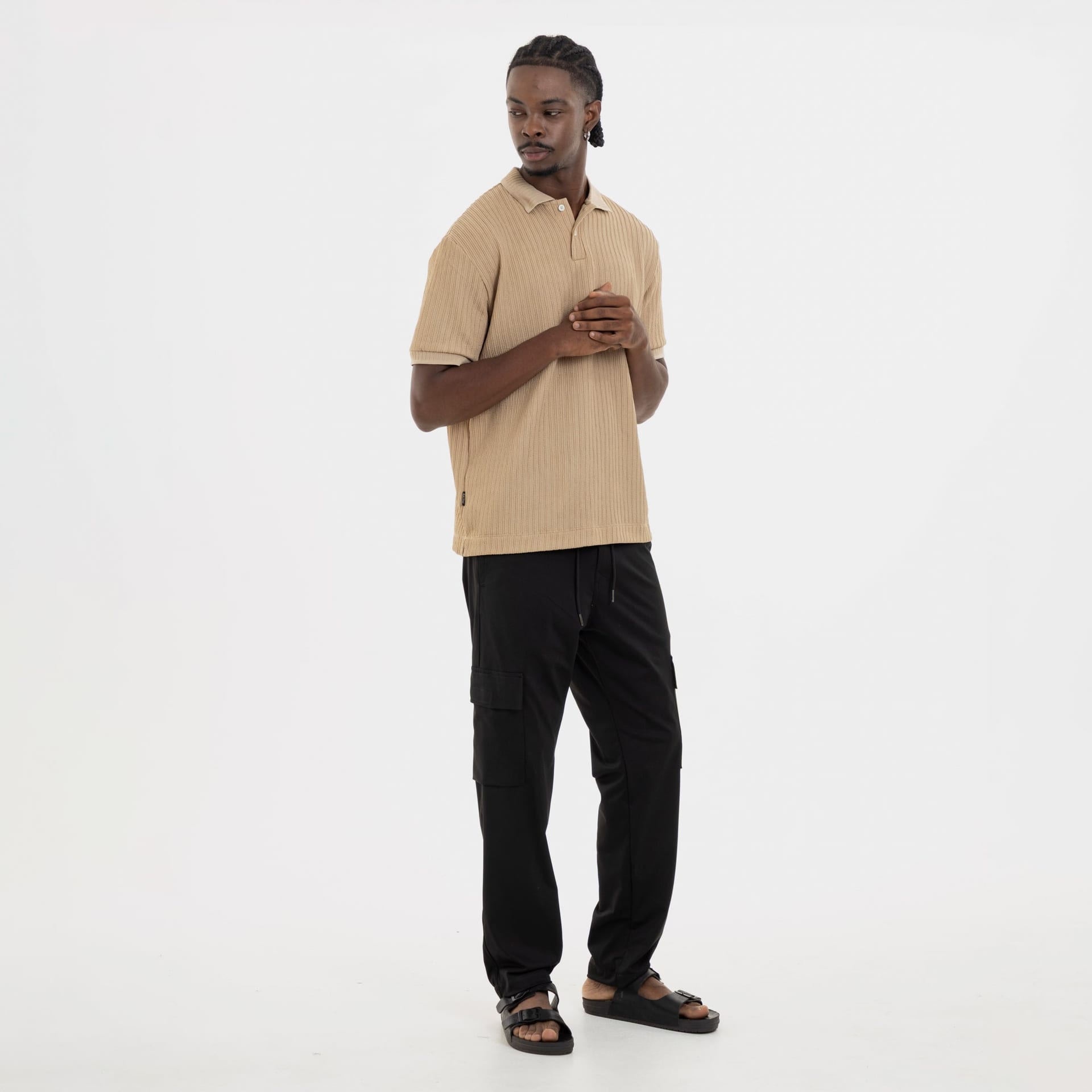 Refined Polo Knit Kaki - imagen 2